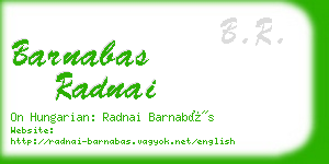 barnabas radnai business card